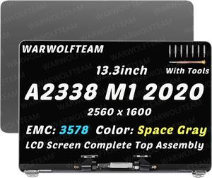 NUOLAISUN 13.3 LCD Screen Replacement Retina Display Full Assembly Compatible with Apple MacBook Pro 2022 M2 A2338 EMC 8162 MNEQ3LL/A MNEP3LL/A MNEJ3LL/A MNEH3LL/A (Space Gray)