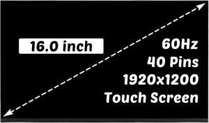 Replacement for Lenovo Thinkpad E16 P16S T16 1th 2th 3th Gen for Thinkpad P16V L16 1th 2th Gen LCD Screen 1920x1200 16.0 inch 40 Pins 60HZ LED Display Digitizer Panel (for Touch Screen Only)
