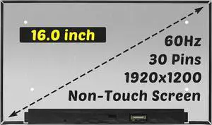 NUOLAISUN Replacement for HP Zbook Firefly/Fury/Studio 16 G9 G10 G11 for Probook 460 465 G11 LCD Screen 1920X1200 16.0 inch 30 Pins 60HZ LED Display Digitizer Panel (for Non-Touch Screen Only)