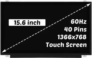 B156XTK01.0 Replacement for Dell Inspiron 15 3567 3558 P47F001 NT156WHM-T00 LCD Screen 1366X768 15.6 inch 40 Pins 60Hz LED Display Digitizer Panel (for Touch Screen Only)