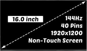 Replacement for Lenovo Legion Slim 5 16APH8 16IRH8 Type 82Y9 82YA 83D6 for LOQ 16APH8 16IRH8 Type 82XU 82XW 1920x1200 16.0 inch 40 Pins 144Hz LED LCD Screen Display Panel (for Non-Touch Screen Only)