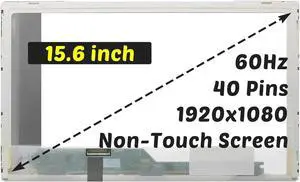 NUOLAISUN Replacement for PN: B156HW01 V.1 LCD Screen 1920x1080 15.6 inch 40 Pins 60Hz LED Display Digitizer Panel (for Non-Touch Screen Only)