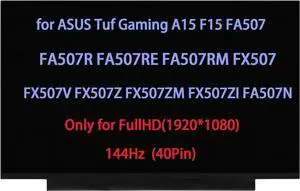 NUOLAISUN 18010-15608800 Screen Replacement for ASUS Tuf Gaming A15 F15 FA507 FA507N FA507NV FA507R FA507RE FX507 FX507V FX507Z FX507ZM FX507ZI FX507ZE FX507ZR LCD Display FHD 1920x1080 (144Hz 40pin