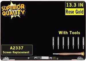 NUOLAISUN Screen Replacement for MacBook Air A2337 M1 2020 Year EMC 3598 Retina Display LCD Screen Full Assembly Complete Top Assembly 13.3" 2560x1600 (Gold)