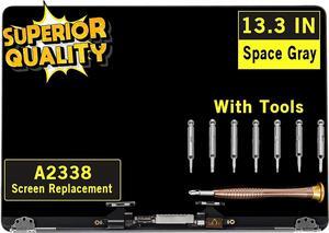 NUOLAISUN New Screen Replacement for MacBook Pro A2338 M1 2020 EMC 3578 Retina Display LCD Screen Full Assembly Complete Top Assembly 13.3" 2560x1600 (Space Gray)