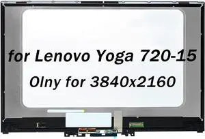 NUOLAISUN 5D10N24288 Replacement for Lenovo Yoga 720-15IKB 80X7 LCD Screen Display 720-15ISK 80X7001VUS 80X7003VUS UHD 3840X2160 15.6" LCD Display Touch Screen Assembly Bezel(Only for Touch Screen)