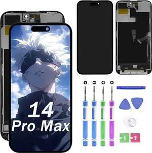 Replacement for iPhone 14 Pro Max (Model A2651 A2893 A2896 A2895 A2894) 2022 Year 6.7 inch LCD Display Digitizer Panel (Repair) LED Screen Assembly with Repair Tools