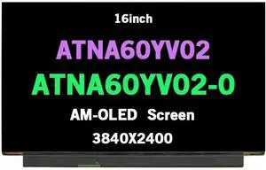 NUOLAISUN Screen Replacement for ASUS Vivobook Pro 16X N7600 N7600PC-EH77 M7600RE-XB99 16inch 3840X2400 LCD LED AM-OLED 107% NTSC 100% of sRGB Screen Display Panel 18200-16000000(Non-Touch)