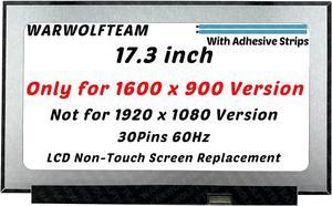 NUOLAISUN Screen Replacement for Acer Aspire 3 A317-55P Series A317-55P-38EM A317-55P-C057 17.3inch HD+ 60Hz 30Pins LCD LED Non-Touch Screen Display Panel(Only for 1600 x 900 Version)