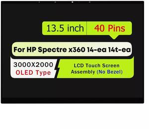 M22154-001 M22156-001 L99010-110 Screen Replacement for HP Spectre x360 14-ea 14t-ea Series 14-ea1023dx 14-ea0023dx LCD Touch Screen Display Assembly No Bezel (3000x2000 OLED Type) Only for 40Pin