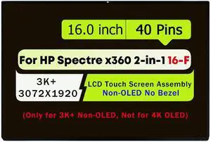 NUOLAISUN 3K+ LCD Touch Screen Display Assembly for HP Spectre x360 2-in-1 16-f 16-f1013dx