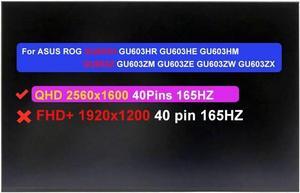 16.0 Screen Replacement NE160QDM-NY1 for Lenovo Legion 5 Pro 16ACH6H 82JQ / 16ARH7 82RY / 16ARH7H 82RG for Legion 7-16ACHg6 82N6 5D11C72402 2560x1600 40 Pins 165 Hz Non-Touch LCD Display Panel