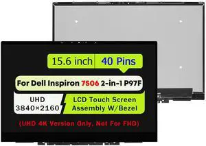NUOLAISUN 15.6" for Dell Inspiron 15 7506 2-in-1 P97F P97F003 LCD Touch Screen Assembly