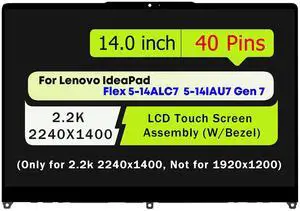 NUOLAISUN For Lenovo IdeaPad Flex 5-14ALC7 5-14IAU7 LCD Touch Screen Assembly 5D10S39789