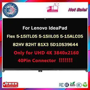 NUOLAISUN For Lenovo Ideapad Flex 5 15 LCD Touch Screen Bezel 15.6" 4K UHD 5D10N46973