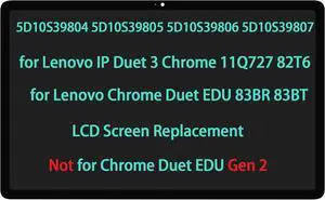 NUOLAISUN 5D10S39804 5D10S39805 5D10S39806 5D10S39807 10.95" Touch Screen Replacement for Lenovo IP Duet 3 Chrome 11Q727 82T6 Chrome Duet EDU 83BR 83BT LCD Display Touch Screen Digitizer Assembly