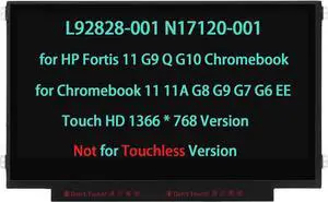 NUOLAISUN L92828-001 N17120-001 11.6" Touch Screen Replacement for HP Fortis 11 G9 Q G10 Chromebook 11 G8 EE G9 EE G7 G6 EE 11A G6 G7 G8 G9 EE LCD Display Panel 40 Pin (Touch Version)