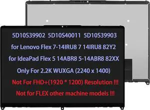 5D10S39902 5D10S40011 5D10S39903 14" Replacement for Lenovo Flex 7-14IRU8 7 14IRU8 82Y2 for IdeaPad Flex 5 14ABR8 5-14ABR8 82XX LCD Display Touch Screen Digitizer Assembly 2.2K WUXGA (2240 x 1400)