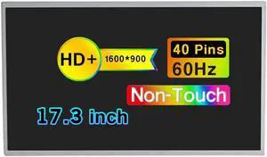 NUOLAISUN 17.3 Inches New Screen Replacement for HP Pavilion DV7-6C91NR HD+ 1600×900 40 Pins LCD Non-Touch Screen Display Panel