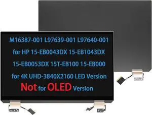 NUOLAISUN M16387-001 L97639-001 L97640-001 L73402-1J2 Screen Replacement for HP Spectre x360 15-EB0043DX 15-EB1043DX 15-EB0053DX 15T-EB100 15-EB000 15T-EB000 LCD Display + Cover + Hinge Assembly