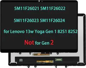 NUOLAISUN 13.3" 5M11F26021 5M11F26022 5M11F26023 5M11F26024 Touch Screen Replacement for Lenovo 13w Yoga Gen 1 82S1 82S2 LCD Display WUXGA FHD+(1920 * 1200)