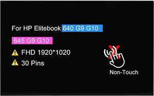 NUOLAISUN 14.0" Screen Replacement for HP Elitebook 640 G9 G10 / 645 G9 G10 FHD 1920x1080 30 pins LCD Non-Touch Display Panel