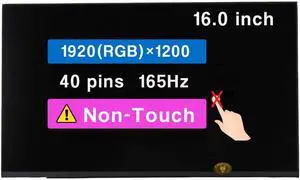 NUOLAISUN 16.0" Screen Replacement for ASUS ROG Strix G16 2023 G614J G614JI G614JV G614JU G614JJ G614JZ G614JV-AS73 FHD+1920x1200 165Hz LCD Non-Touch Display Panel