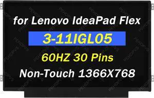 NUOLAISUN Screen Replacement B116XTN02.3 for Lenovo IdeaPad Flex 3-11IGL05 3-111GL05 3-11ADA05 82BA P/N: 5D10M57334 5D10N87520 SD10H00116 60HZ 30PIN (1366X768 HD) 11.6" LCD LED Screen Laptop Display