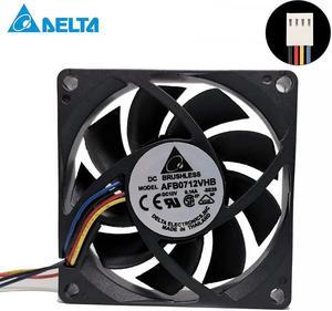 for delta AFB0712VHB 7015 70mm x 70mm x 15mm DC Brushless PWM mute Cooler Cooling Fan 12V 0.15A 4Wire 4Pin Connector