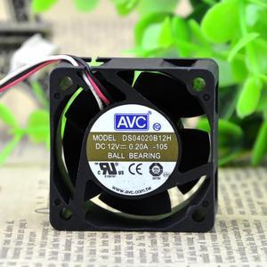 For AVC 4CM 40*40*20MM 12V 0.20A DS04020B12H 3 line 1U server switch fan