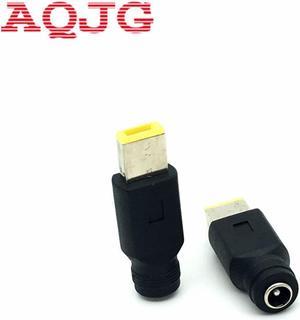 DC 5.5 2.1mm Female to Square Plug AC DC Power Plug Connector Adapter For lenovo ThinkPad Ultrabook X230S/S3/S5/X1/E431 AQJG