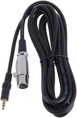 XLR Cable 3 Pin Female to Right Angle 1/8 XLR3F to Right-angle 3.5 mm TRS Stereo Jack Mic Cable for DV Camera Microphone Mic