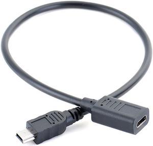 30cm Mini USB Male to Type-c Female Charge Data Adapter Cable Cord Adapter