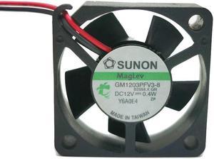 Sunon 12V 0.4W GM1203PFV3-8 3cm 2 line 3010 magnetic suspension cooling fan 14000 RPM