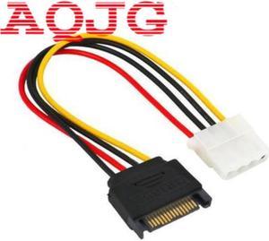 Hot Selling 15 Pin SATA Male to 4 Pin Molex Female IDE HDD Power Hard Drive Cable For computer cables