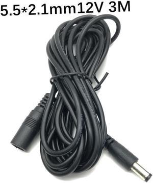 CCTV DC Power Cable Extension Cord Adapter 12V Power Cords 5.5mmx2.1mm For Camera Power Extension Cord 3M