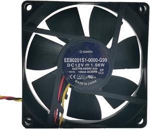 For Sunon EE80201S1-0000-G99 XMN4N A00 DC 12V 0.6A 80x80x20mm Server Cooling Fan 3-Wire