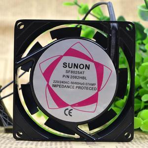 8025 AC Cooling Fan SF8025AT 2082HSL 8025 80mm Sleeve Bearing 220-240V AC 2-Wire Case Cooling Fan R9CD