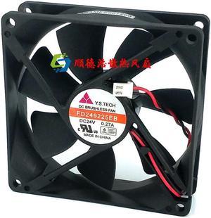 Genuine FD249225EB 24V 0.27A 9025 90*90*25MM 2-Pin DC Brushless Fan