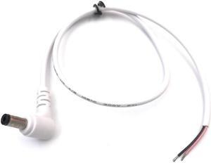 1pcs DC 5.5x2.5mm power plug 90 degree elbow single male 3A 0.3MM2 5.5 * 2.5mm all copper wire cable 30cm