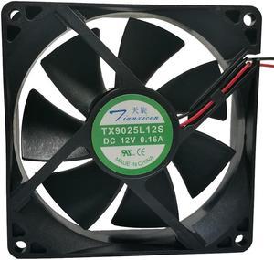 Tianxuan tx9025l12s 12V 0.16A 9cm 9025 cooling fan 9cm 2-wire wine cabinet refrigerator thermostat cabinet cooling