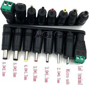 8pcs DC Power Jack 5.5 x 2.1mm Female To 5.5*1.7mm 4.8 2.5 2.1 0.7 3.5 4.0*1.35mm micro usb Terminal Male Plug For DC repair 8pcs DC Power Jack 5.5 x 2.1mm Female To 5.5*1.7mm 4.8 2.5 2.1 0.7 3.5 4.0*1.35mm micro usb Terminal Male Plug For DC repair