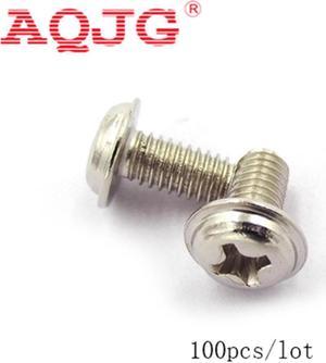 100pcs M3*6mm Screw M3x6mm Stainless Steel Screws Toy Computer Host Panel Mount Phillips Cross Screws Repair Tools