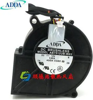 ADDA AB7512UB-W03 DC12V 0.60A brushless turbine blower Projector fan