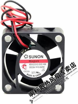 For SUNON MB40200V2-000C-A99 4020 40X40X20MM DC 5V 0.62W silence cooling fan