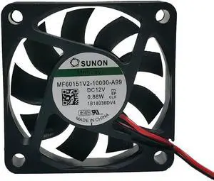 mf60151v2-1000u-a99 6015 60*60*15MM 6cm 12V 0.88W 2-wire cooling fan
