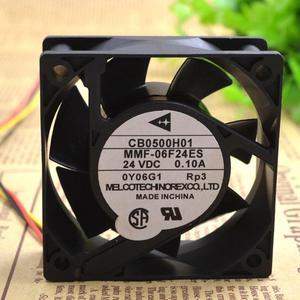 MR-J3 CB0500H01 MMF-06F24ES-RP3 6025 DC24V 0.10A 3wire server inverter cooling fan 60X60X25MM