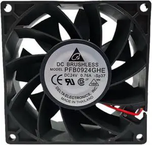 For Delta PFB0924GHE 24V 0.76A ABB ACS510/550 9238 9CM 92X92X38MM 2 line inverter fan