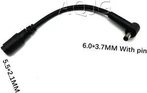 DC 6.0*3.7MM With pin Male to 5.5*2.1MM Power cord For ASUS Flying Fortress 6 generations 7 generations 8 generations FX86F 10cm
