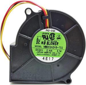 For SERVO MBDC24Z4S-702 7530 DC24V 0.14A 3.1W 3WIRE 7CM frequency converter turbo blower cooling fan